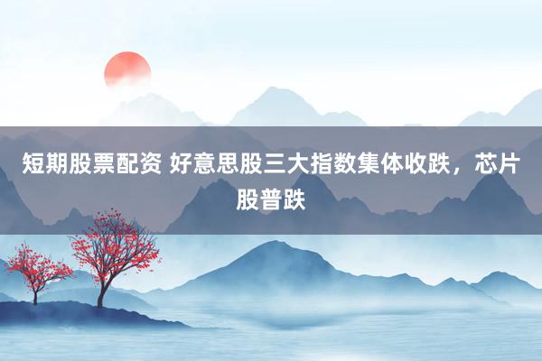 短期股票配资 好意思股三大指数集体收跌，芯片股普跌